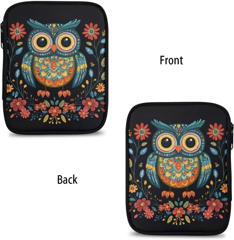 Xsehusvy Owl Fashion Crochet Hook Case Square Zipper Storage Organizer Bag Lightweight Crochet Hook Kit Tools Organizer Bags Easy to Hold - Image 4